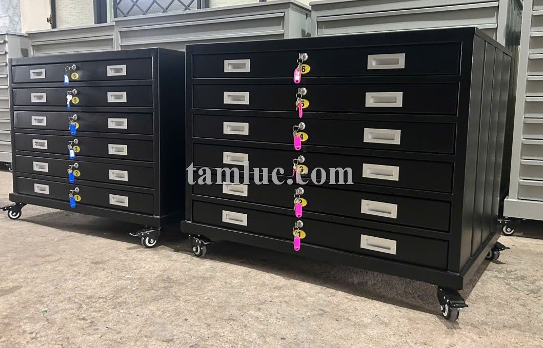 Tủ lưu bản vẽ khổ A0, A1, A2 - 7 ngăn, 10 ngăn, 12 ngăn, 15 ngăn